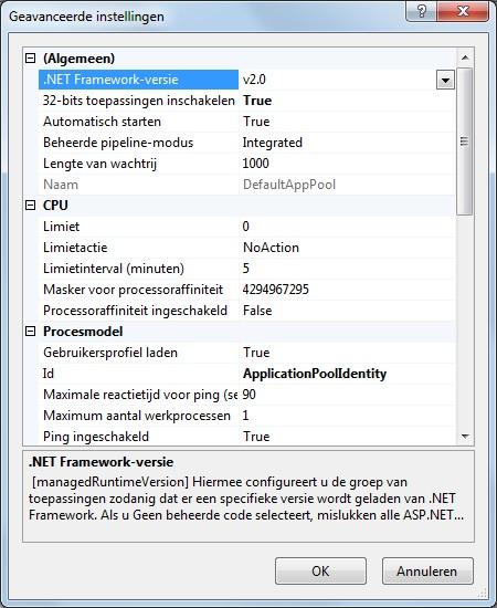 net framework versie