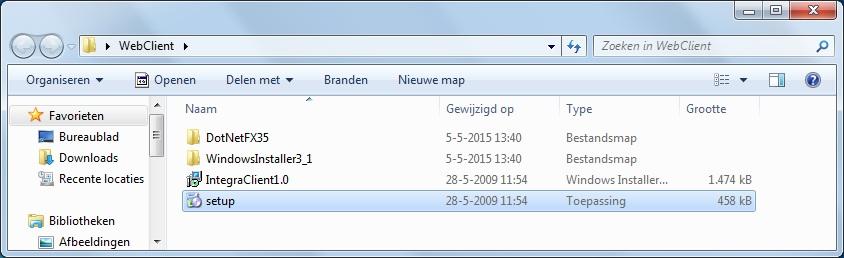selecteer setup